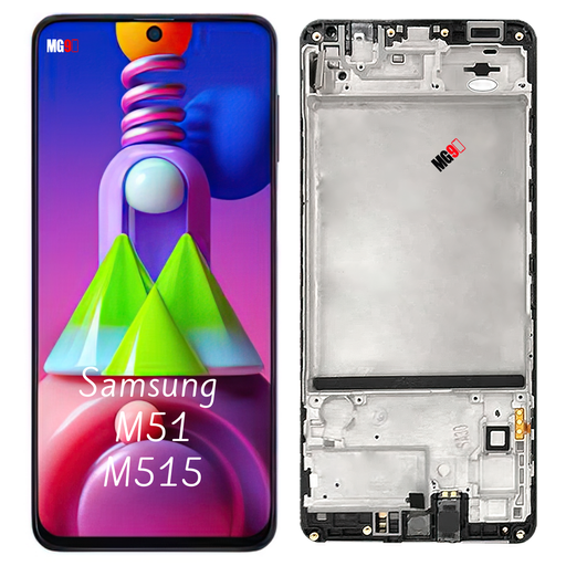 [MLM1359162443] Display Samsung M51 OEM Con Marco